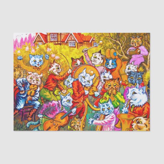 Cat Musical Band Tissuepapier (Voorkant)