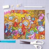 Cat Musical Band Tissuepapier (Craft)