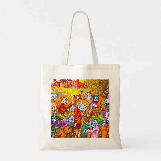 Cat Musical Band Tote Bag (Achterkant)