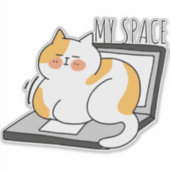 Cat My Space Sticker (Voorkant)