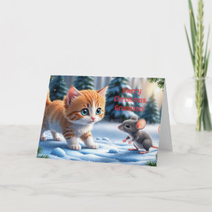 CAT n MOUSE GRANDSON KERST KAART