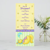 Cat Nap Baby shower Invitation Kaart (Staand voorkant)