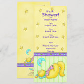 Cat Nap Baby shower Invitation Kaart (Voorkant / Achterkant)