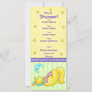 Cat Nap Baby shower Invitation Kaart