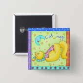Cat Nap Button Badge (Voorkant /achterkant)