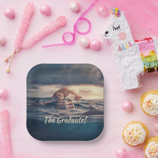 Cat Nap Dream of Nightmare Afstuderen Papieren Bordje (Feest)