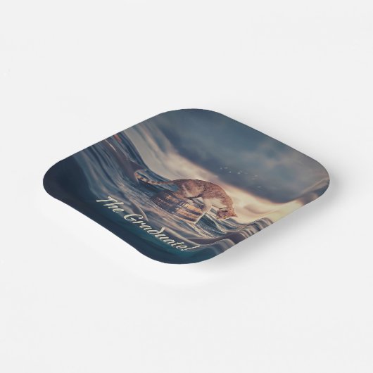 Cat Nap Dream of Nightmare Afstuderen Papieren Bordje (Gebogen)