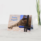 Cat Nap Get Well Kaart (Voorkant)