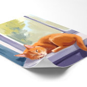 Cat Nap | Orange Kitten Watercolor Pet Poster (Hoek)