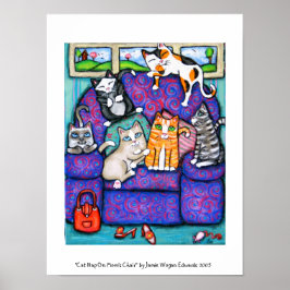 Cat Nap over mam's stoel Poster