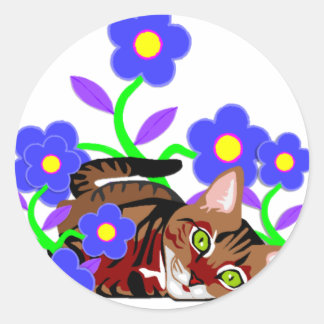 Cat Nap Ronde Sticker