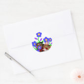 Cat Nap Ronde Sticker (Envelop)