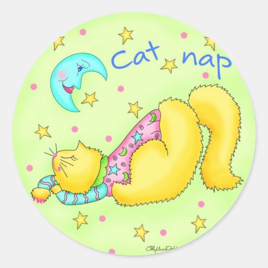Cat Nap Sticker (Voorkant)
