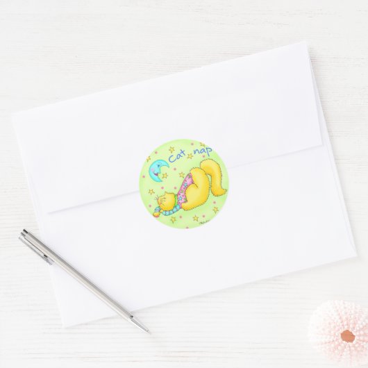 Cat Nap Sticker (Envelop)