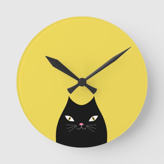 Cat Nap Time Ronde Klok (Voorkant)