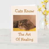 Cat Nap Wisdom krijgt goede Kaart (Gele Bloem)