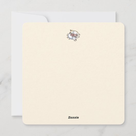 Cat-Napping is mijn zelfzorg Schattigee Cat Quote Feestdagenkaart (Achterkant)