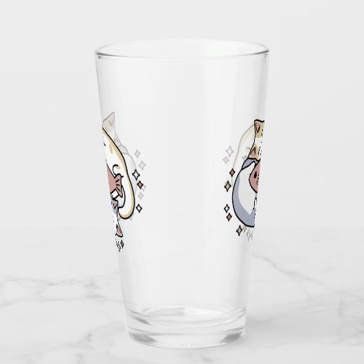 Cat-Napping is mijn zelfzorg Schattigee Cat Quote Glas (Links)