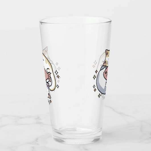 Cat-Napping is mijn zelfzorg Schattigee Cat Quote Glas (Rechts)