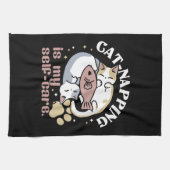 Cat-Napping is mijn zelfzorg Schattigee Cat Quote Theedoek (Horizontaal)