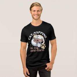 Cat-Napping is mijn zelfzorg Schattigee Cat Quote Tri-Blend Shirt