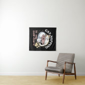 Cat-Napping is mijn zelfzorg Schattigee Cat Quote Wandkleed (In Situ (horizontaal))