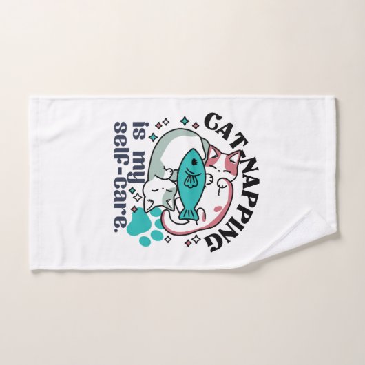 Cat-Napping is mijn zelfzorg: Schattigee slaperige Bad Handdoek (Handdoek)