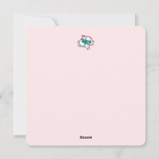 Cat-Napping is mijn zelfzorg: Schattigee slaperige Feestdagenkaart (Achterkant)