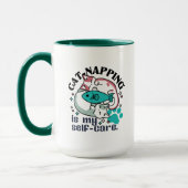 Cat-Napping is mijn zelfzorg: Schattigee slaperige Mok (Links)