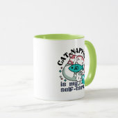 Cat-Napping is mijn zelfzorg: Schattigee slaperige Mok (Voorkant rechts)