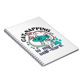 Cat-Napping is mijn zelfzorg: Schattigee slaperige Notitieboek (Rechterzijde)