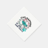 Cat-Napping is mijn zelfzorg: Schattigee slaperige Servet (Hoek)