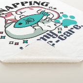 Cat-Napping is mijn zelfzorg: Schattigee slaperige Sherpa Deken (3/4)