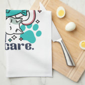 Cat-Napping is mijn zelfzorg: Schattigee slaperige Theedoek (Quarter Fold)