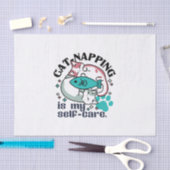 Cat-Napping is mijn zelfzorg: Schattigee slaperige Tissuepapier (Craft)