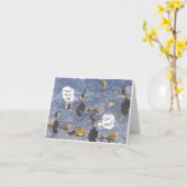 Cat Nav Halloween Kaart (Gele Bloem)