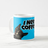 Cat Needs Coffee Koffiemok (Voorkant links)