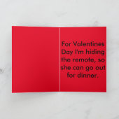 Cat neemt afstand voor grappige Valentijnsdag Feestdagen Kaart (Binnen)