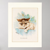 Cat Next Door by Louis Wain Poster (Voorkant)