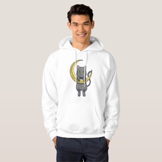 Cat Night Moon Hoodie (Voorkant volledig)