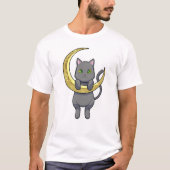 Cat Night Moon T-shirt (Voorkant)