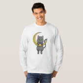 Cat Night Moon T-shirt (Voorkant volledig)