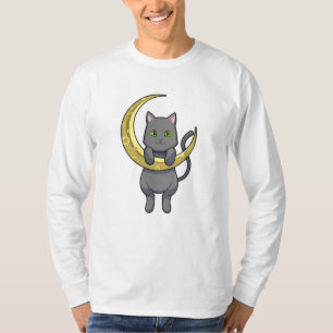Cat Night Moon T-shirt