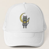 Cat Night Moon Trucker Pet (Voorkant)