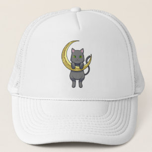 Cat Night Moon Trucker Pet