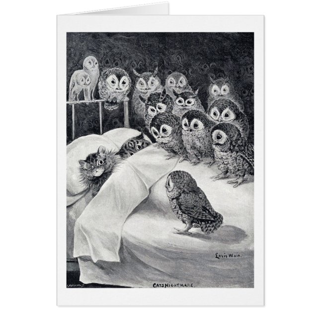 Cat Nightmare Owl Bird, Louis Wain (Voorkant)