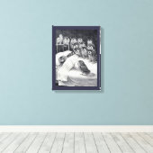 Cat Nightmare Owl Bird, Louis Wain Canvas Afdruk (Insitu (Houten vloer))