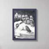 Cat Nightmare Owl Bird, Louis Wain Canvas Afdruk (Voorkant)