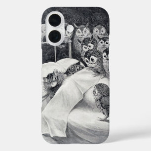 Cat Nightmare Owl Bird, Louis Wain iPhone 16 Hoesje