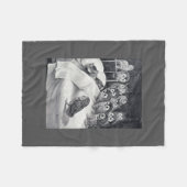 Cat Nightmare Owl Bird, Louis Wain Fleece Deken (Voorkant (Horizontaal))